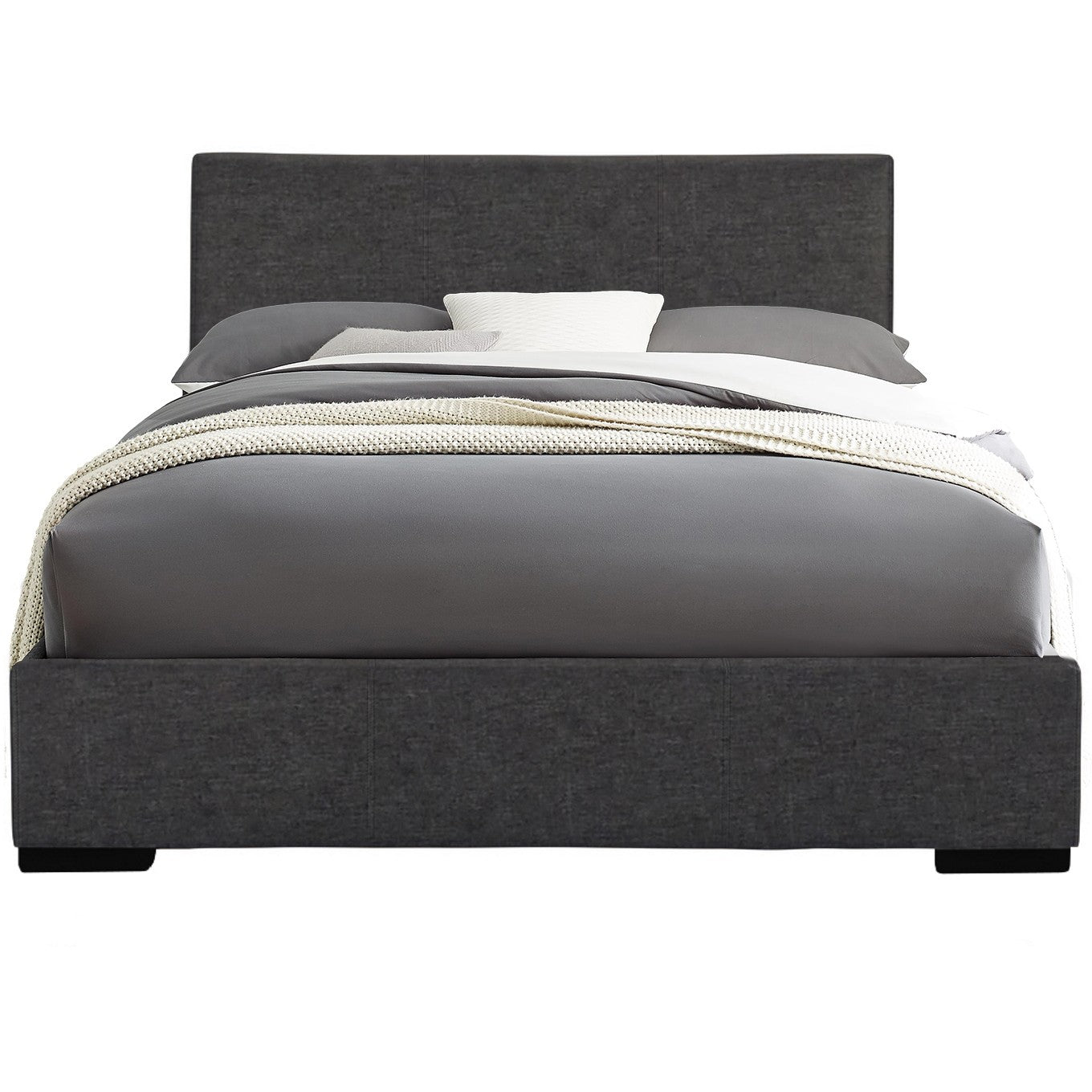 Brown Platform Twin Bed-Standard Beds-DECOROLALA