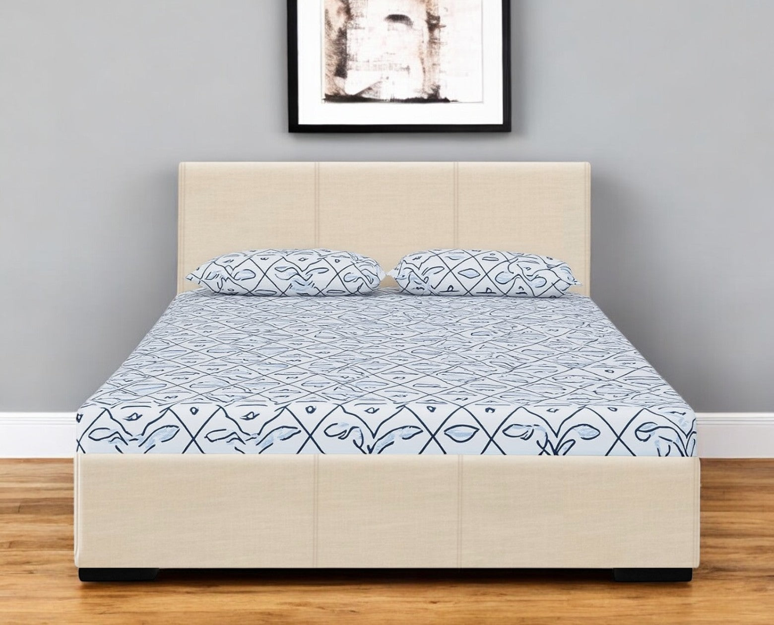 Brown Platform Twin Bed-Standard Beds-DECOROLALA