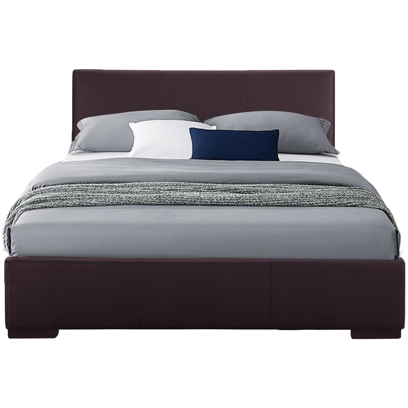 Brown Platform Twin Bed-Standard Beds-DECOROLALA