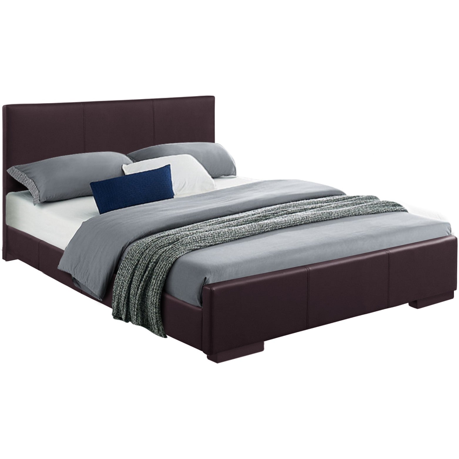 Brown Platform Twin Bed-Standard Beds-DECOROLALA