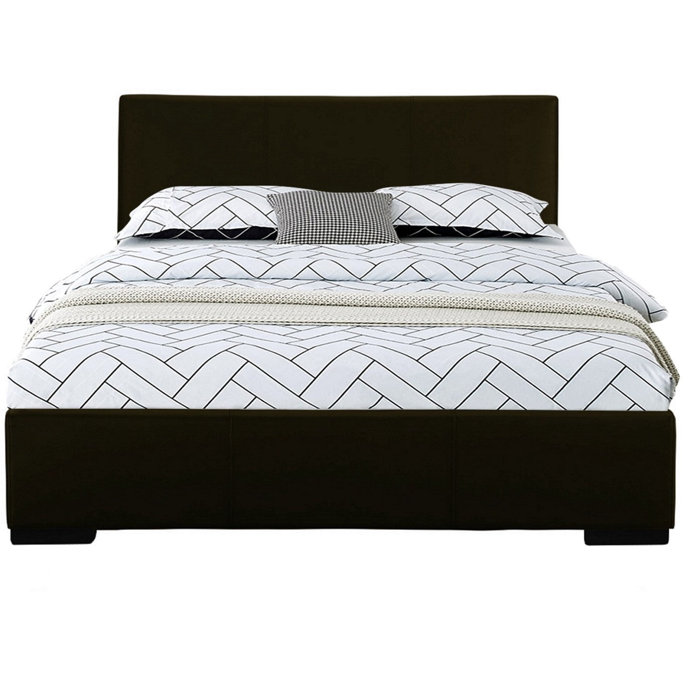 Brown Platform Twin Bed-Standard Beds-DECOROLALA