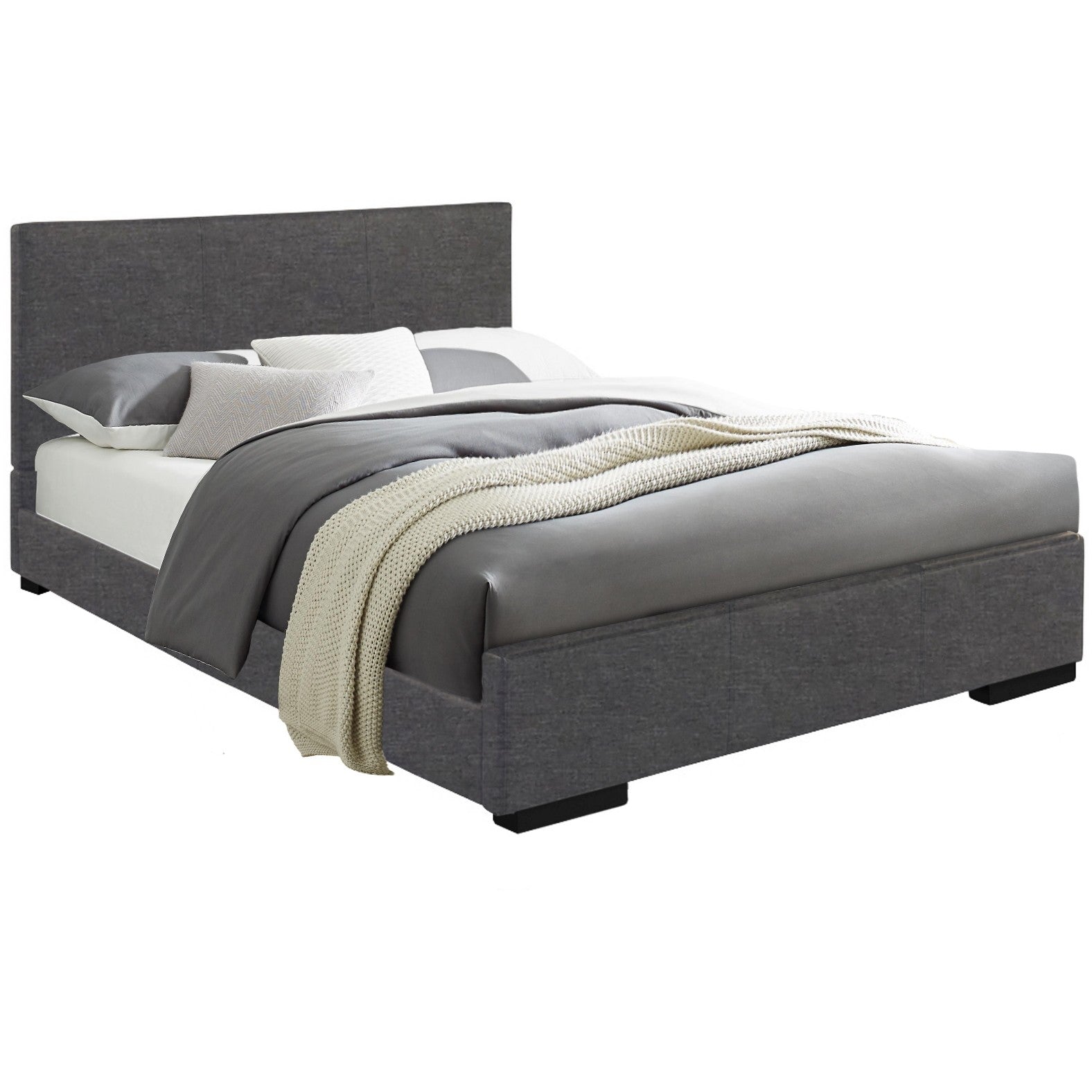 Brown Platform Twin Bed-Standard Beds-DECOROLALA