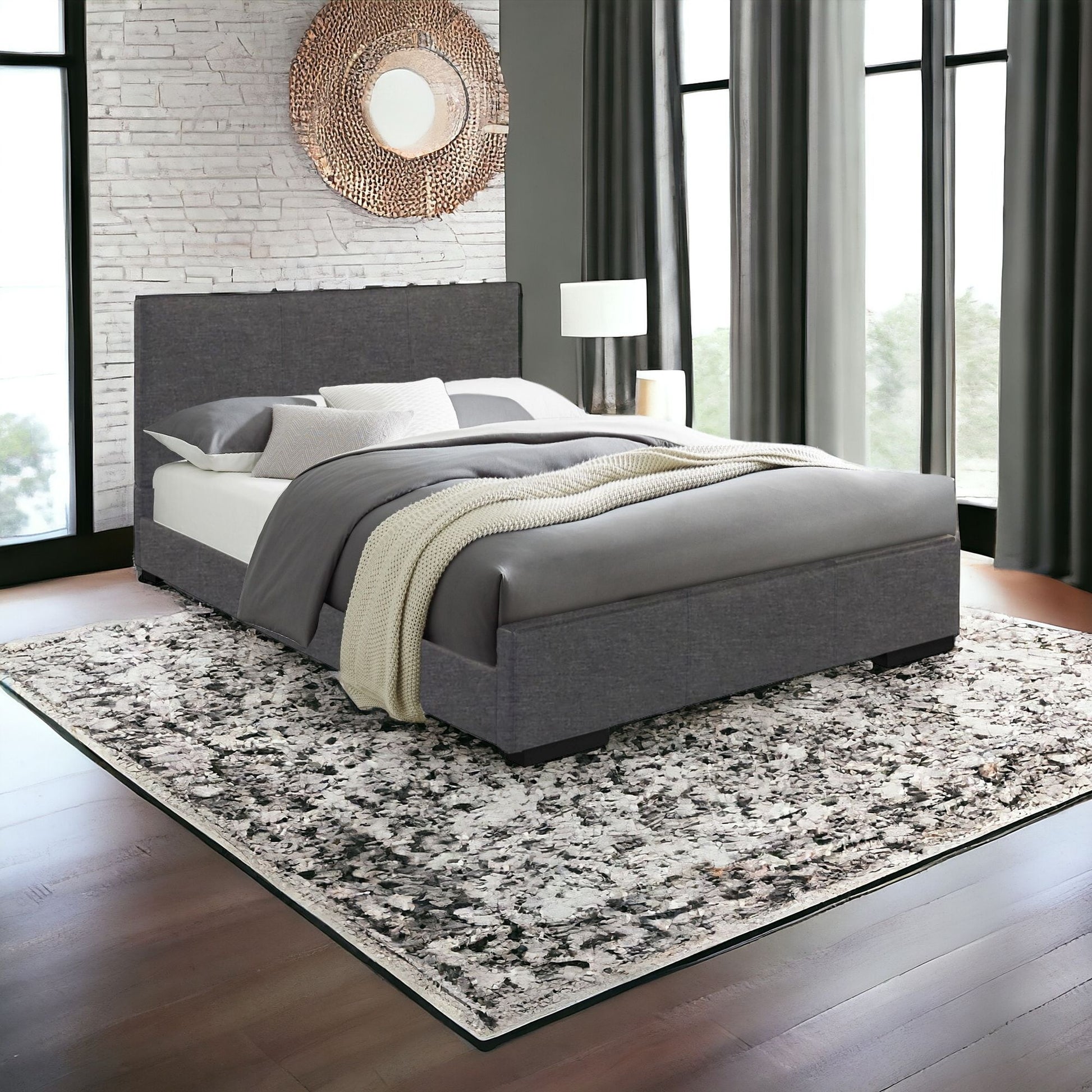 Brown Platform Twin Bed-Standard Beds-DECOROLALA