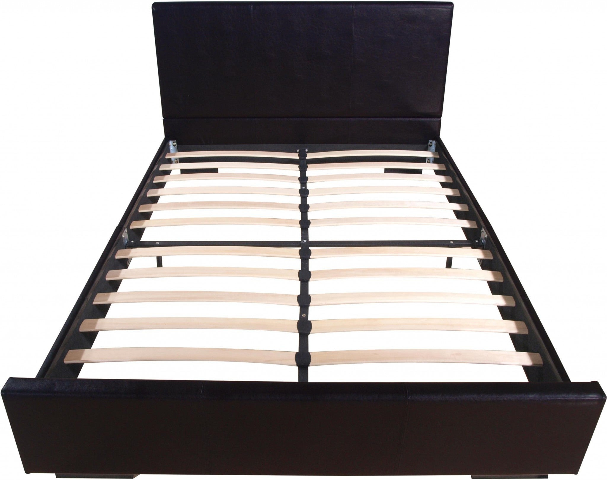 Brown Platform Twin Bed-Standard Beds-DECOROLALA