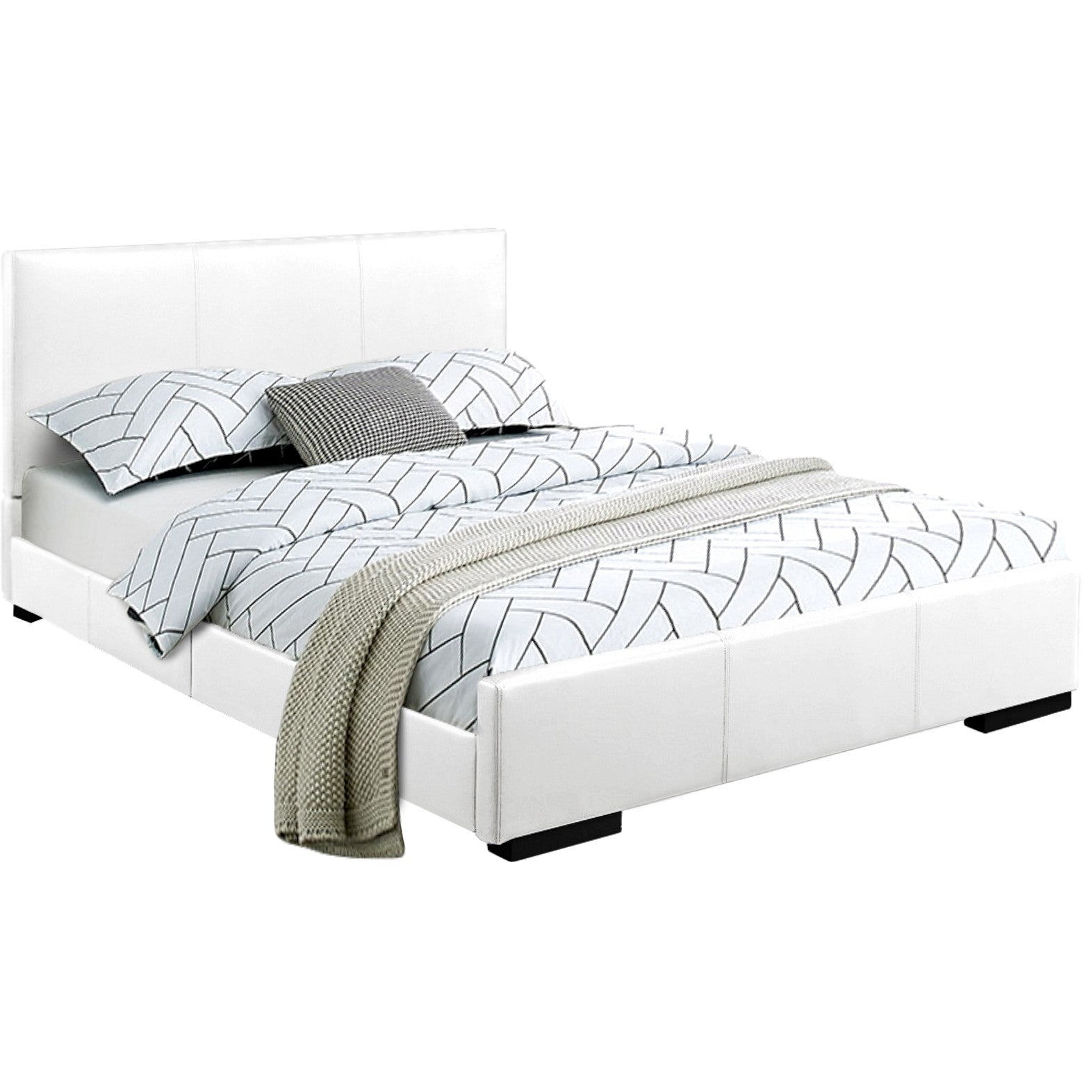 Brown Platform Twin Bed-Standard Beds-DECOROLALA
