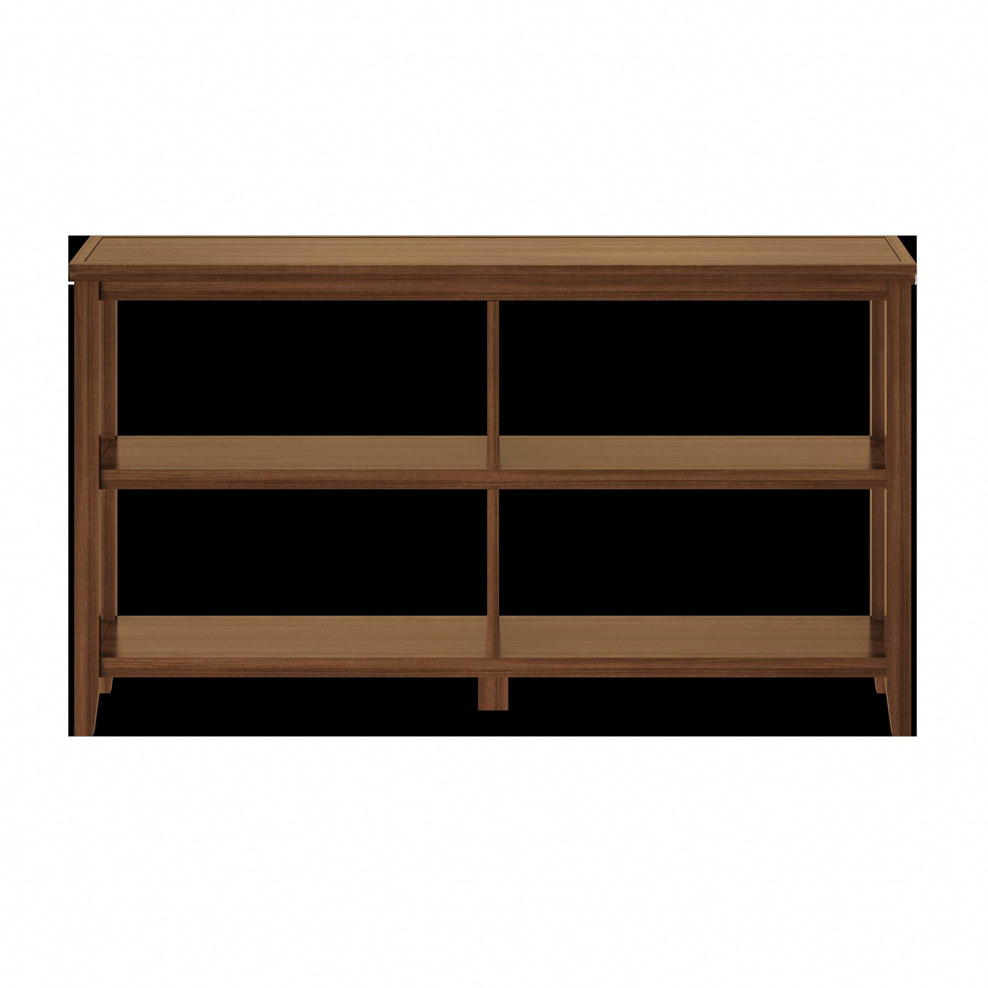 Brown Solid Wood Double Bookcase-Bookcases-DECOROLALA