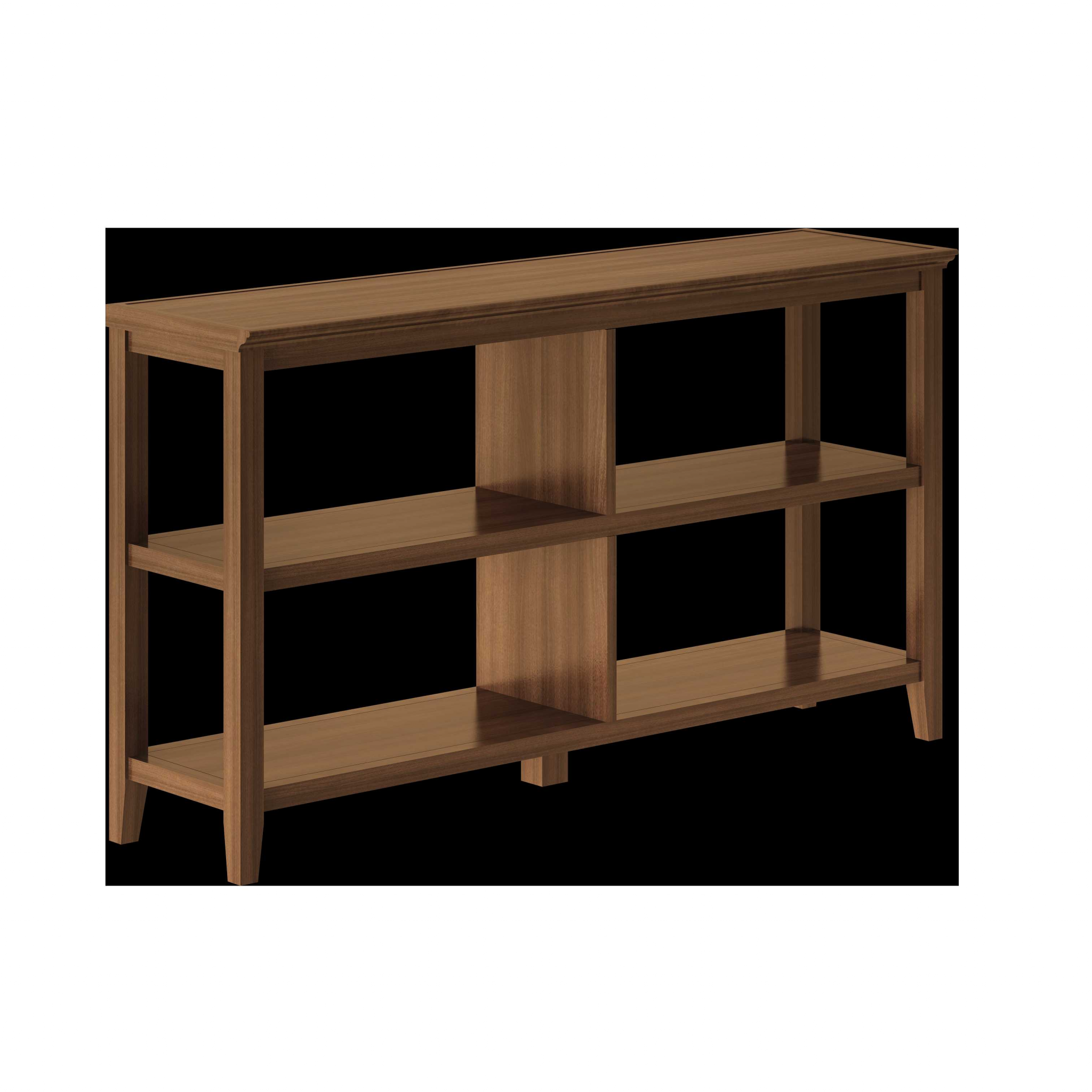 Brown Solid Wood Double Bookcase-Bookcases-DECOROLALA
