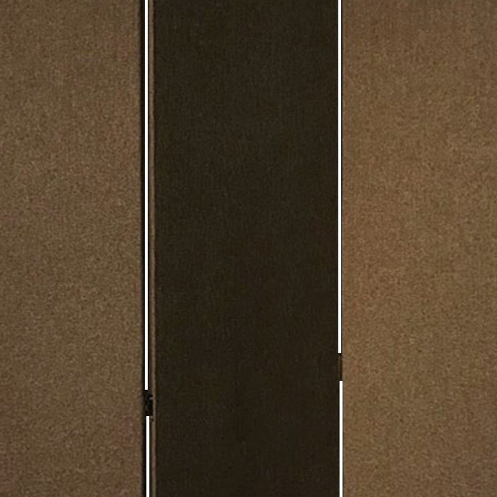 Brown Upholstered 3 Panel Room Divider Screen-Room Dividers-DECOROLALA