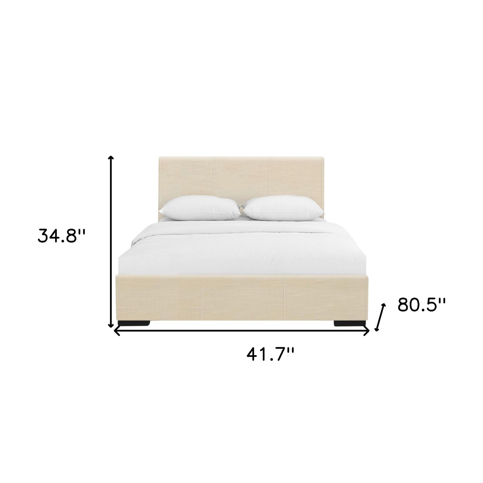 Brown Upholstered Twin Platform Bed-Standard Beds-DECOROLALA