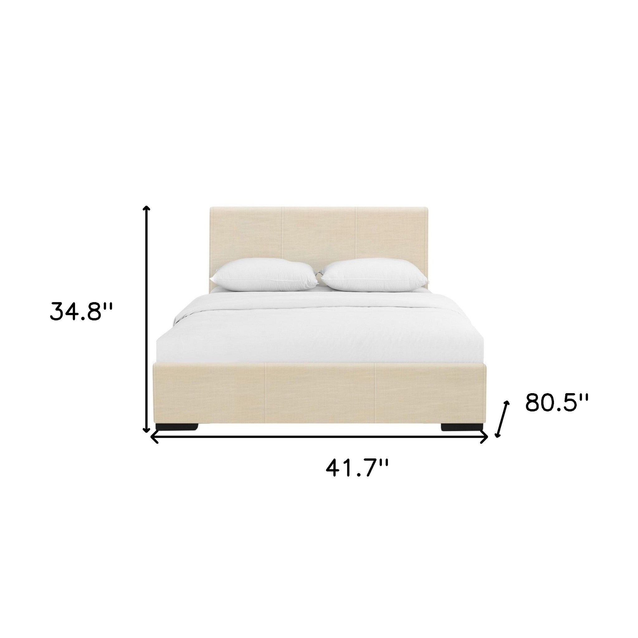 Brown Upholstered Twin Platform Bed-Standard Beds-DECOROLALA