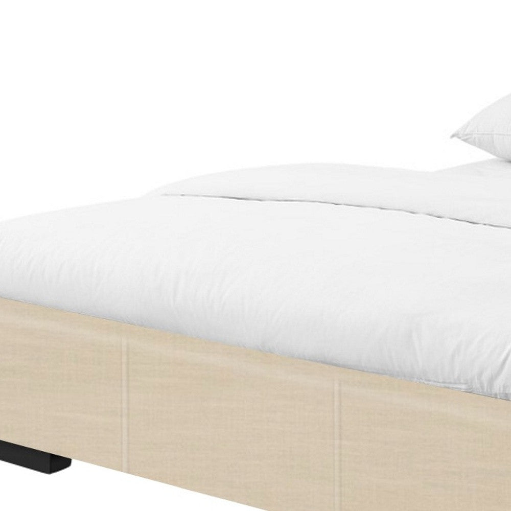 Brown Upholstered Twin Platform Bed-Standard Beds-DECOROLALA