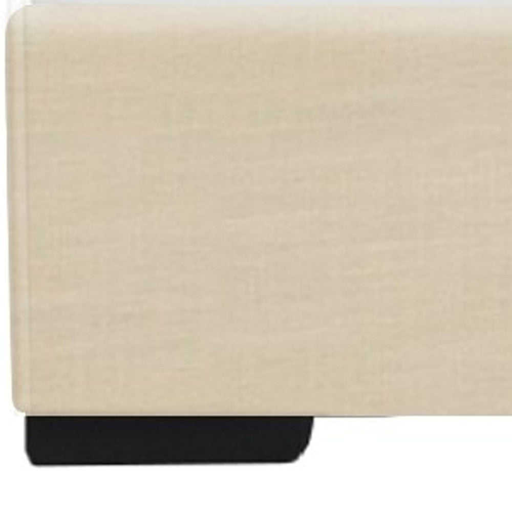 Brown Upholstered Twin Platform Bed-Standard Beds-DECOROLALA