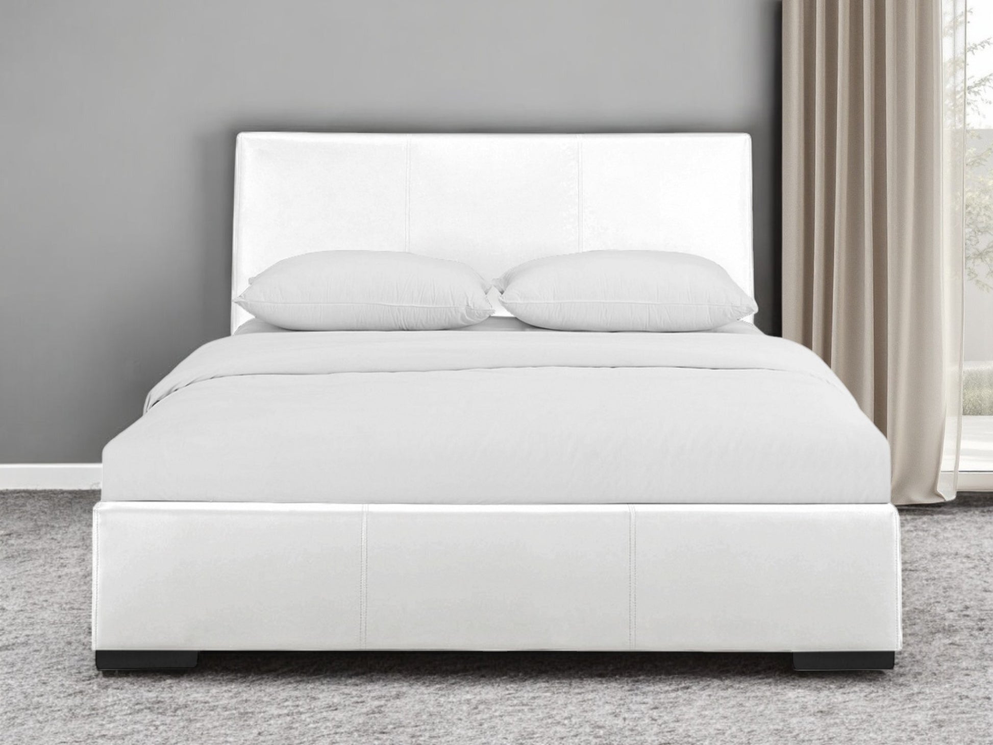 Brown Upholstered Twin Platform Bed-Standard Beds-DECOROLALA