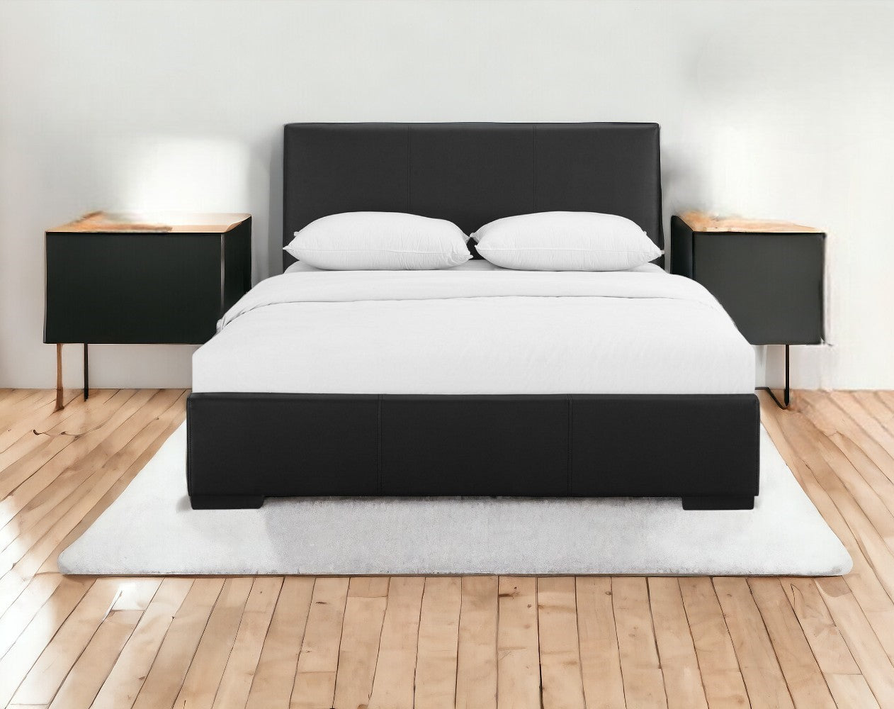 Brown Upholstered Twin Platform Bed-Standard Beds-DECOROLALA