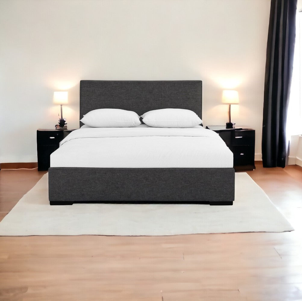 Brown Upholstered Twin Platform Bed-Standard Beds-DECOROLALA