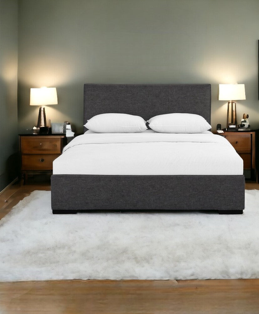 Brown Upholstered Twin Platform Bed-Standard Beds-DECOROLALA