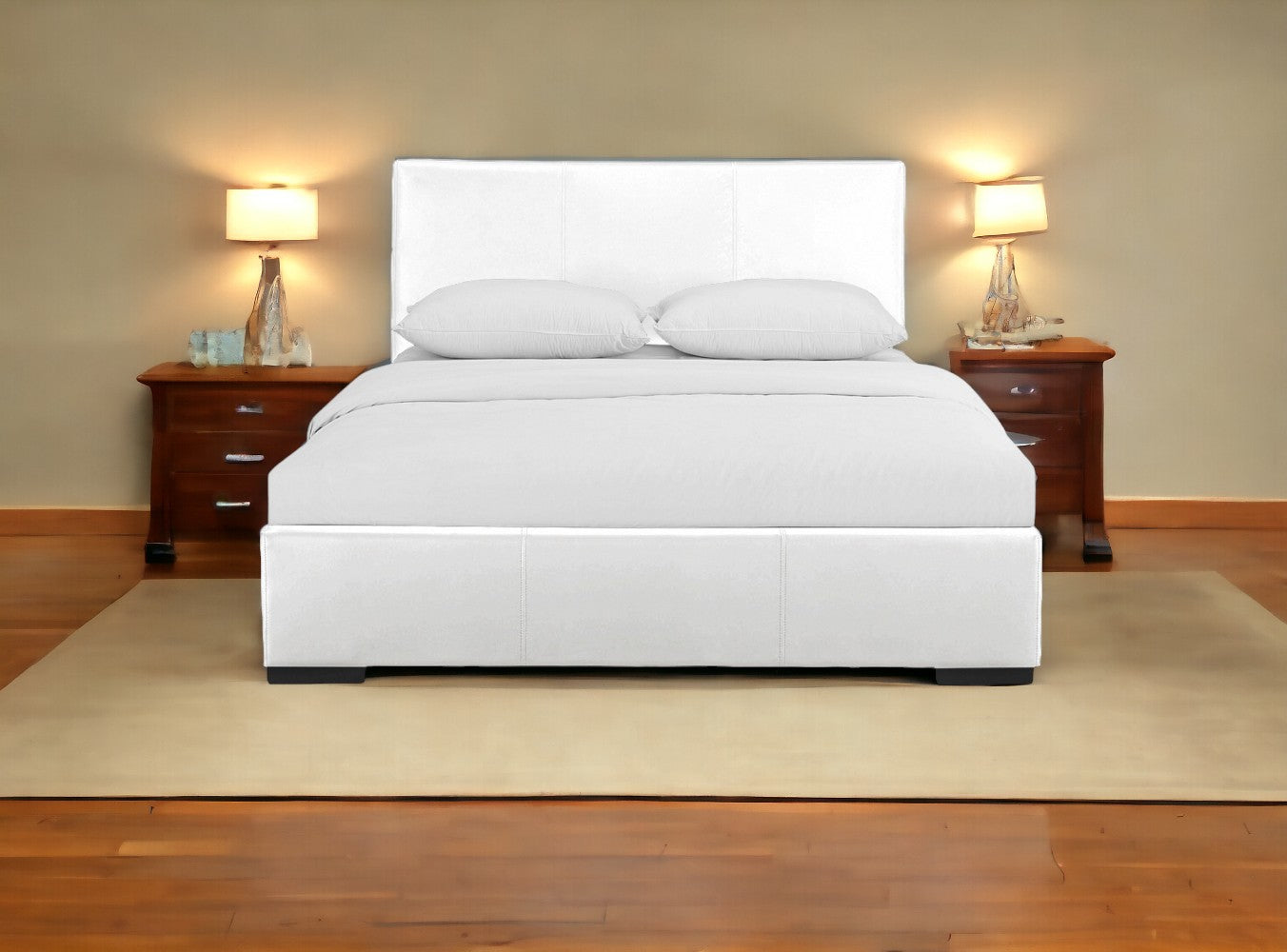 Brown Upholstered Twin Platform Bed-Standard Beds-DECOROLALA