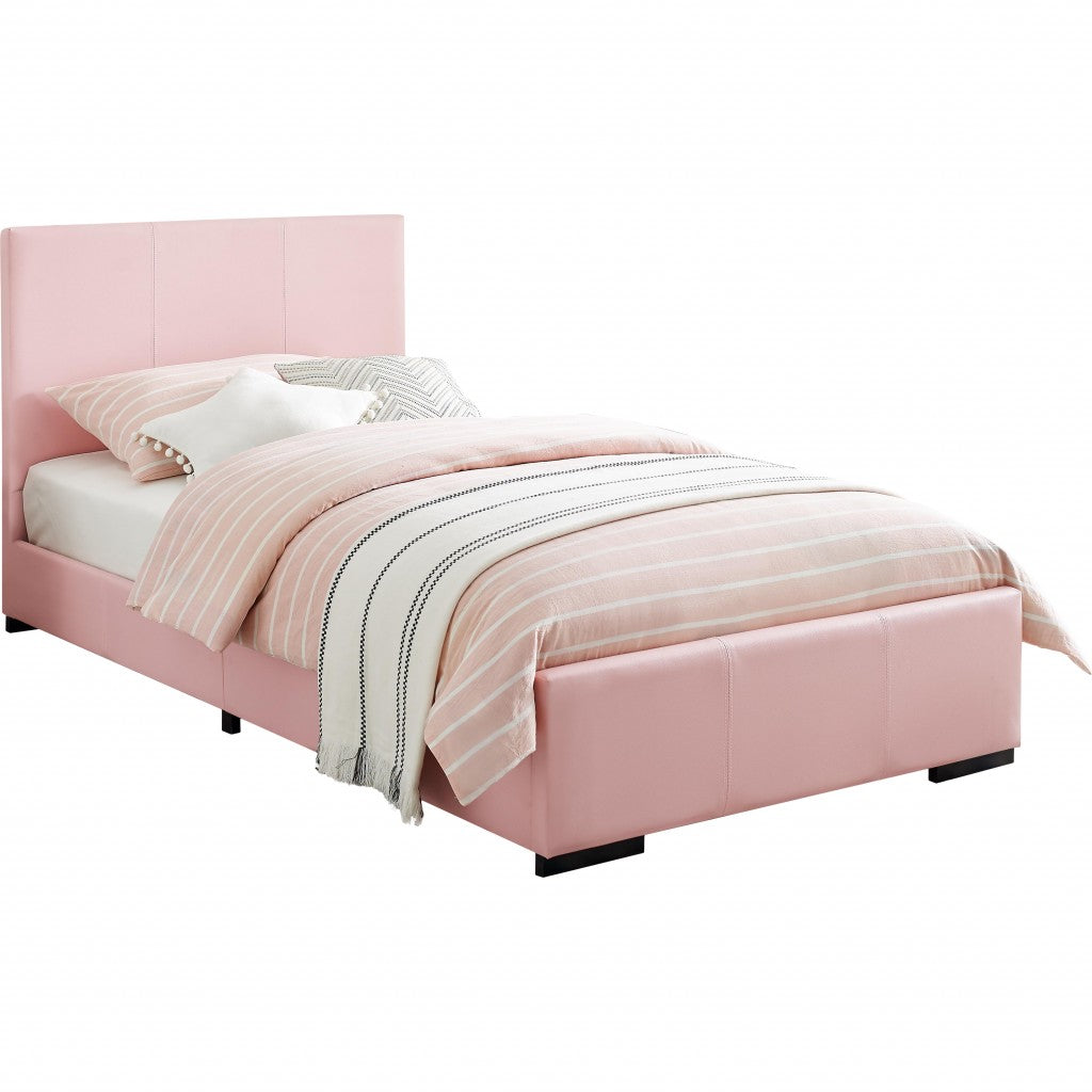 Brown Upholstered Twin Platform Bed-Standard Beds-DECOROLALA