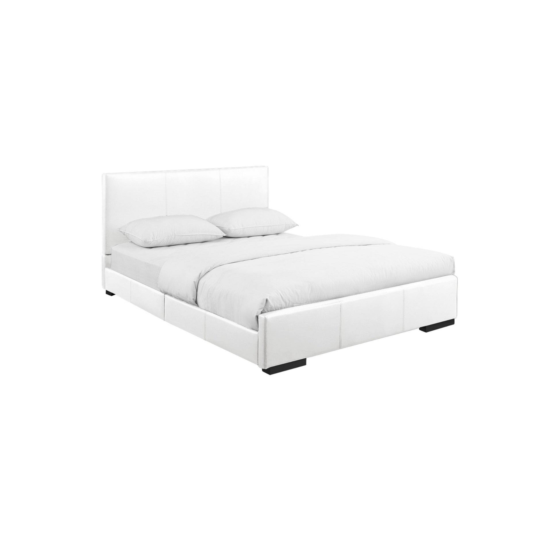 Brown Upholstered Twin Platform Bed-Standard Beds-DECOROLALA