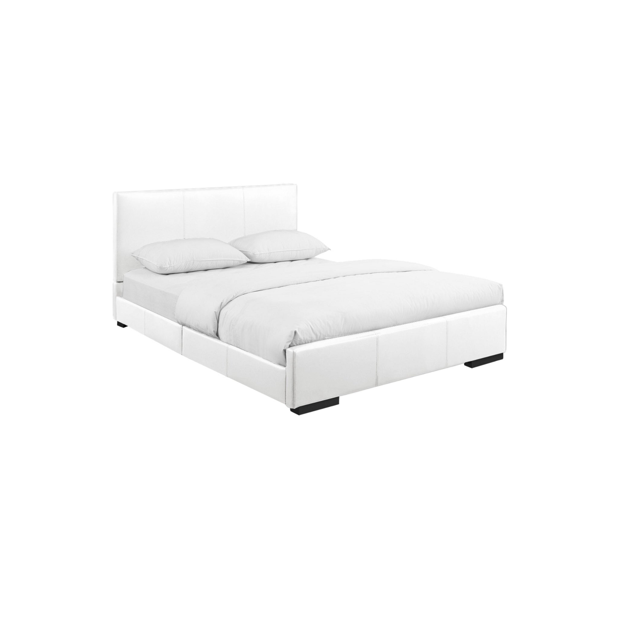 Brown Upholstered Twin Platform Bed-Standard Beds-DECOROLALA