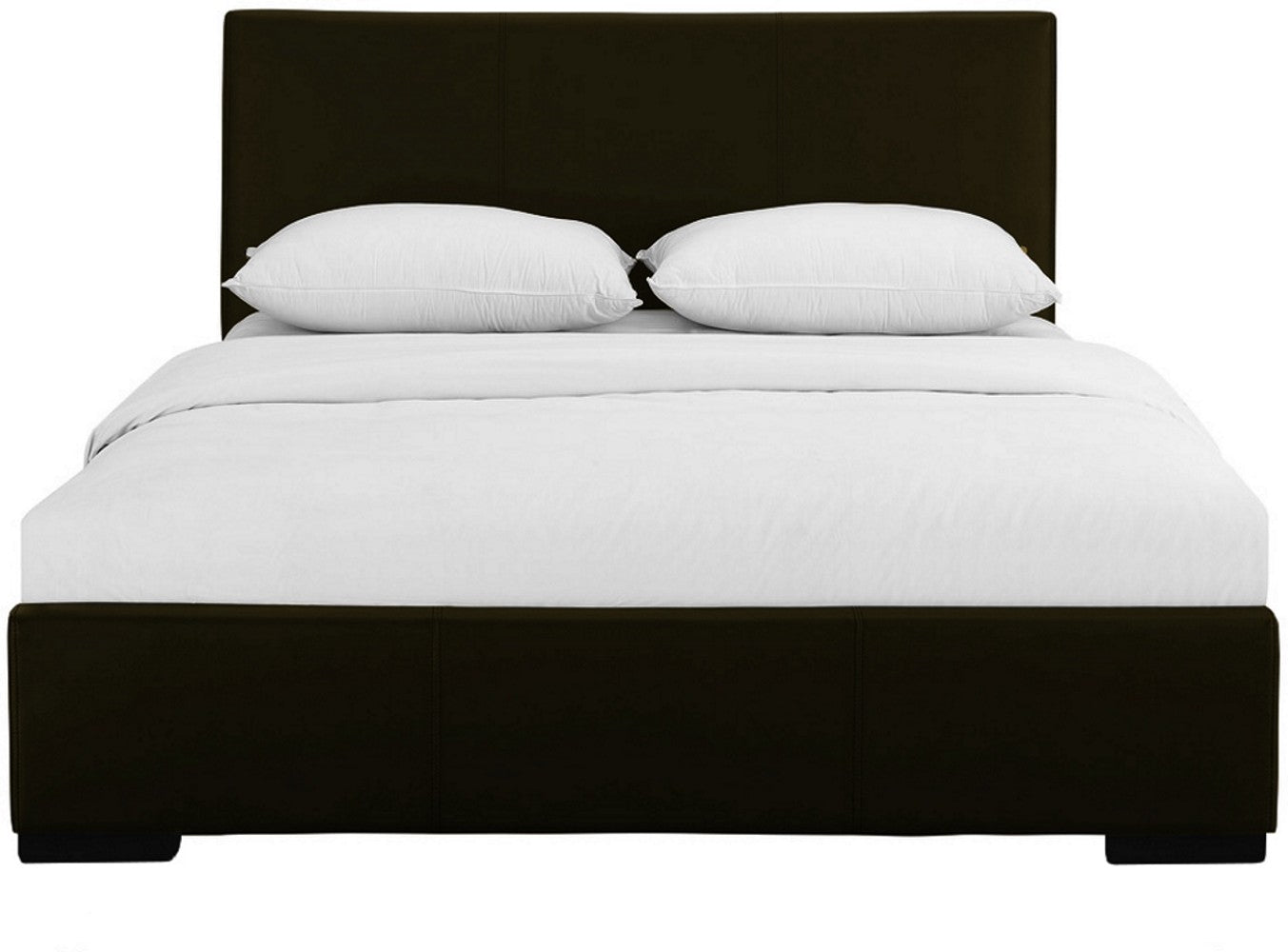 Brown Upholstered Twin Platform Bed-Standard Beds-DECOROLALA