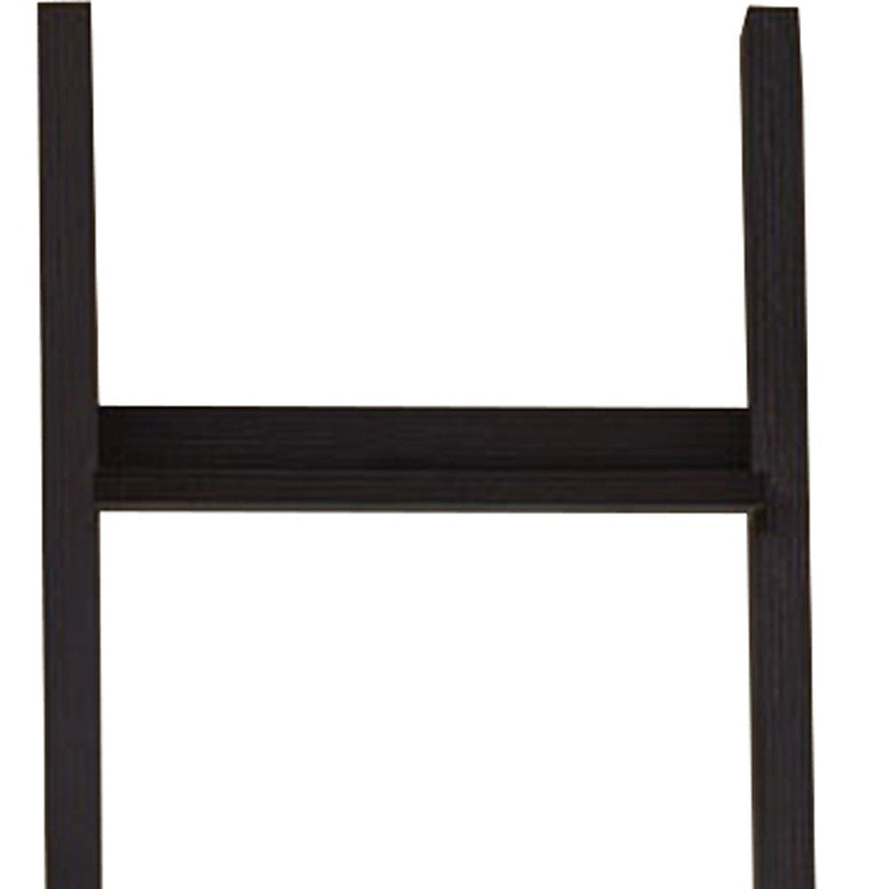 Brown Wood Four Tier Ladder Bookcase-Bookcases-DECOROLALA