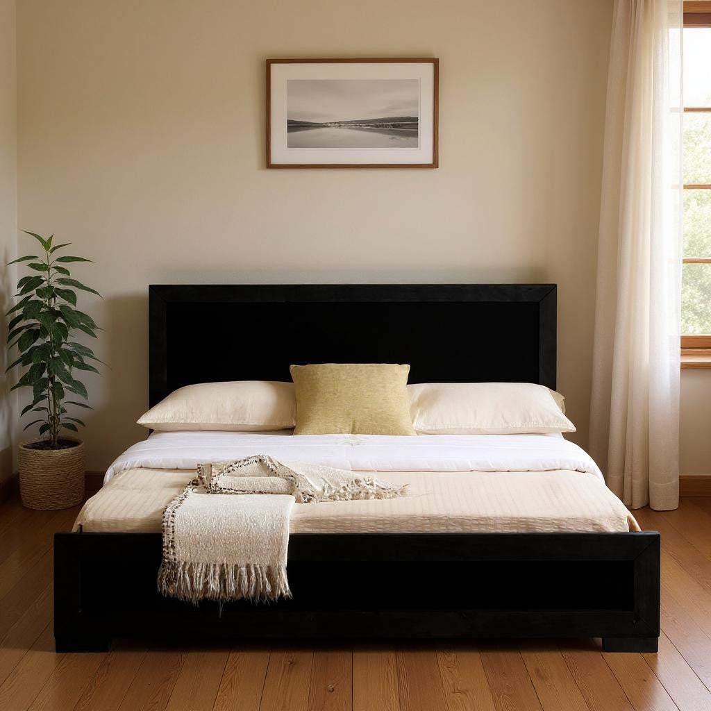 Brown Wood Twin Bed Frame-Standard Beds-DECOROLALA