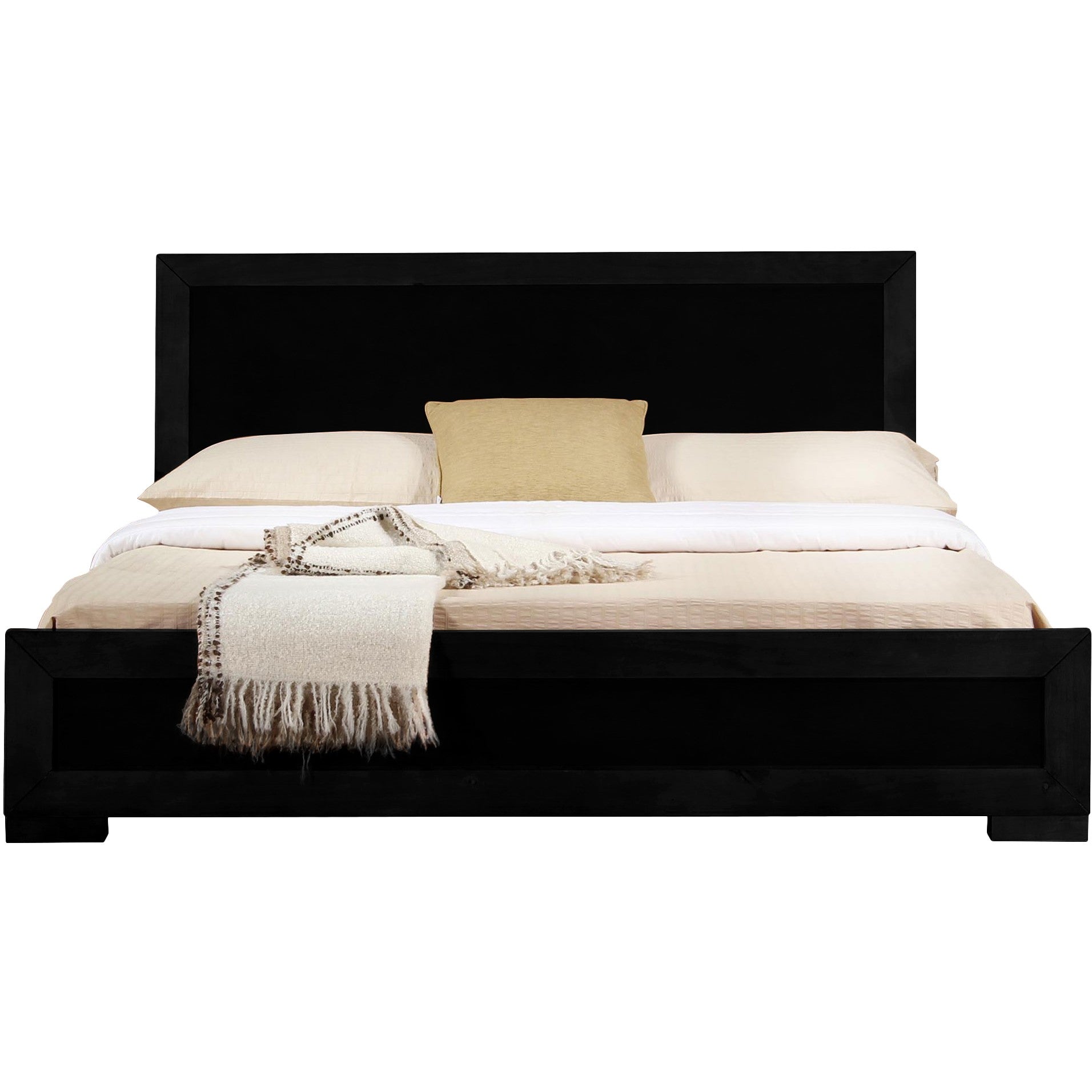 Brown Wood Twin Bed Frame-Standard Beds-DECOROLALA