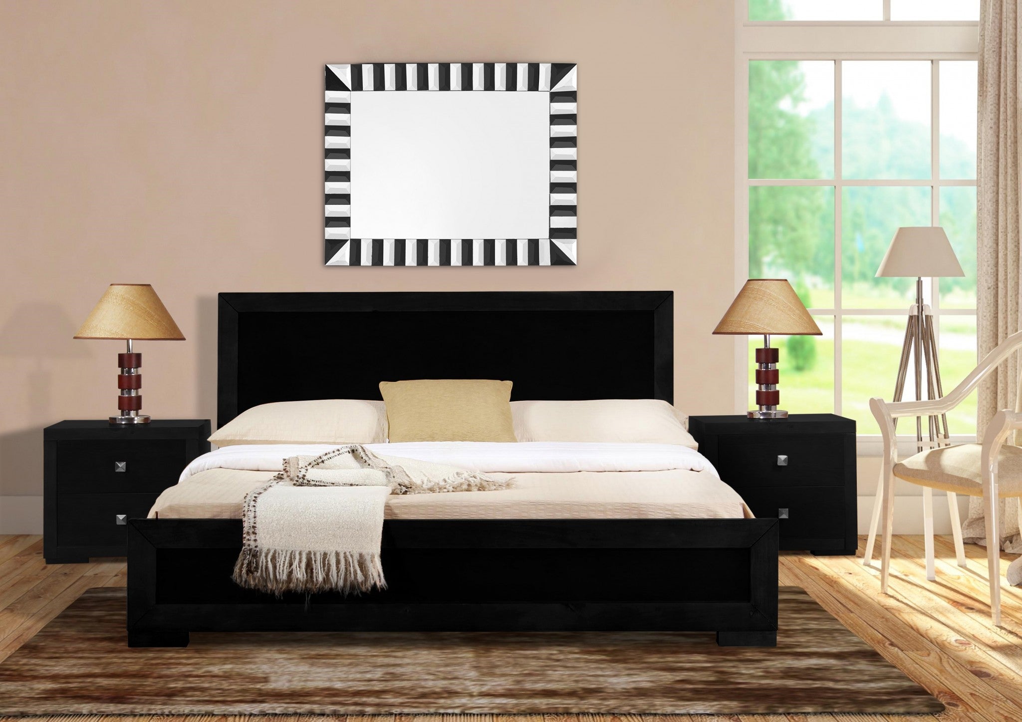 Brown Wood Twin Bed Frame-Standard Beds-DECOROLALA