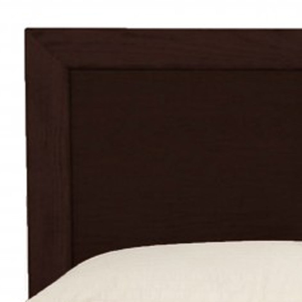 Brown Wood Twin Bed Frame-Standard Beds-DECOROLALA