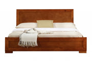 Brown Wood Twin Bed Frame-Standard Beds-DECOROLALA