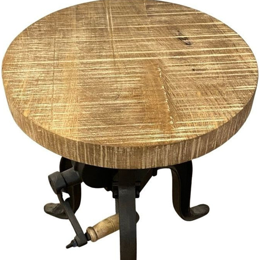 Brown and Black Solid Wood Backless Counter Height Bar Chair-Bar Chairs-DECOROLALA