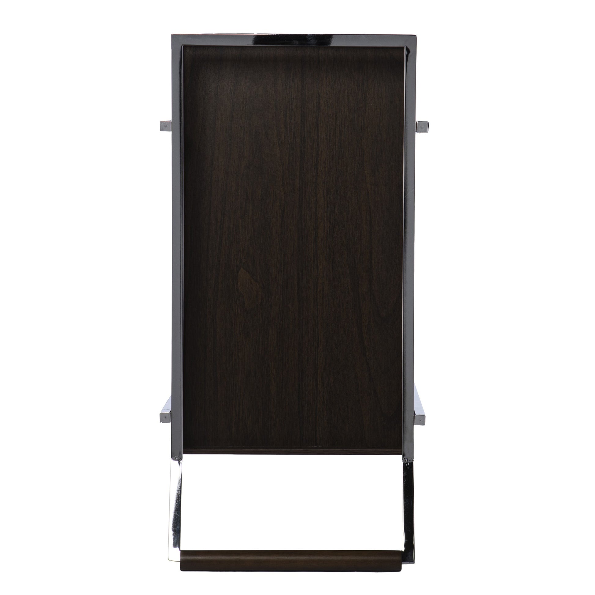 Brown and Silver Iron Rolling Bar Cart-Bar Carts and Servers-DECOROLALA