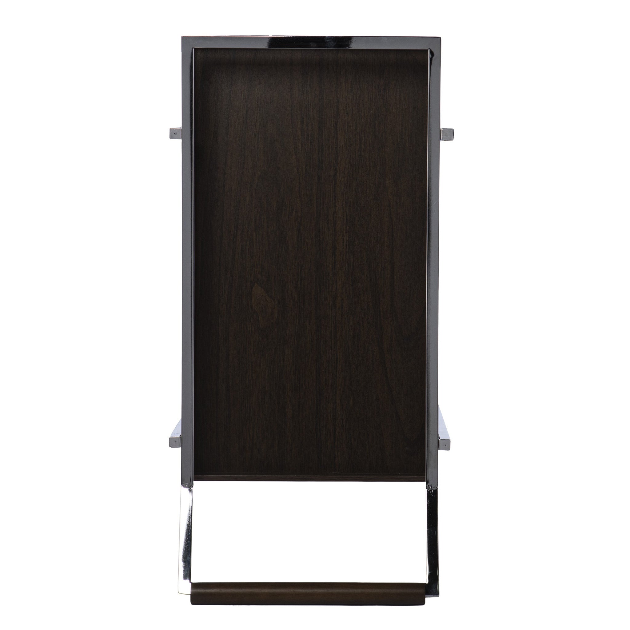 Brown and Silver Iron Rolling Bar Cart-Bar Carts and Servers-DECOROLALA