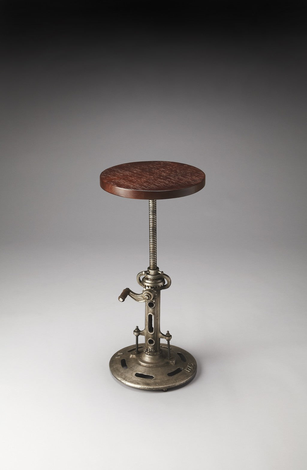 Brown and Silver Manufactured Wood and Solid Wood Counter Height Swivel Bar Chair-Bar Chairs-DECOROLALA