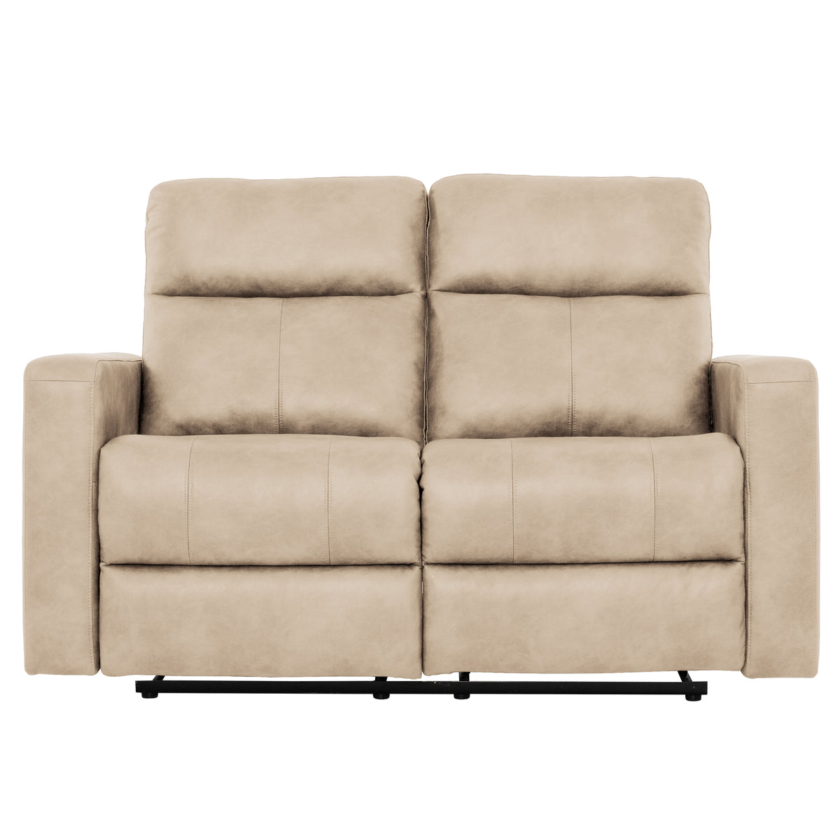 Bruce 58 in. Manual Reclining Loveseat Ð Taupe-Living Room-DECOROLALA