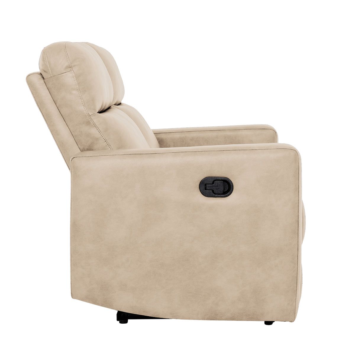 Bruce 58 in. Manual Reclining Loveseat Ð Taupe-Living Room-DECOROLALA