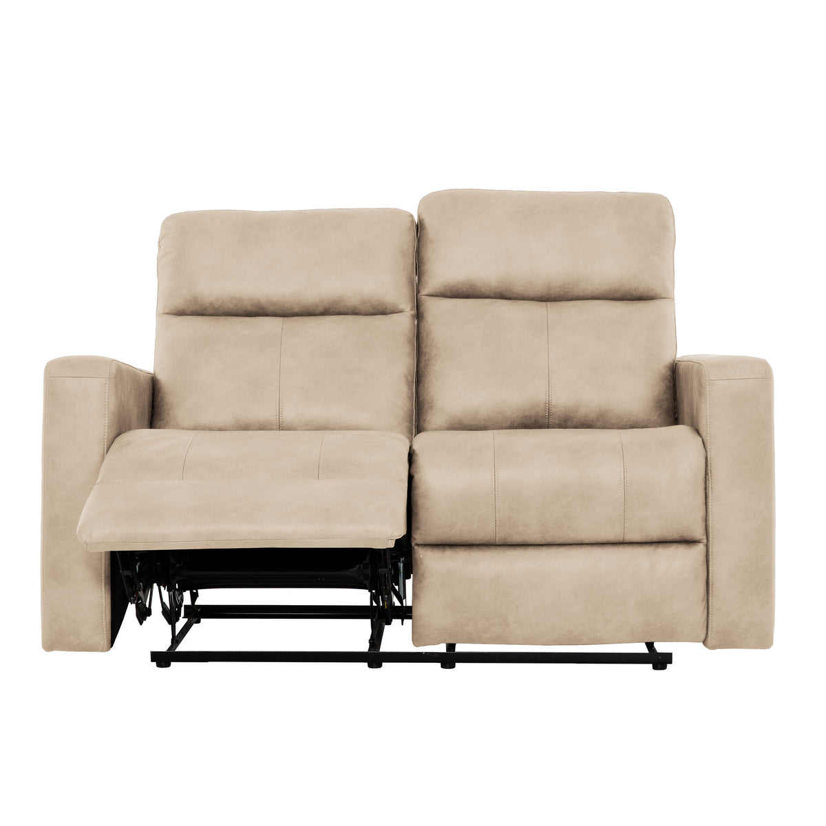 Bruce 58 in. Manual Reclining Loveseat Ð Taupe-Living Room-DECOROLALA