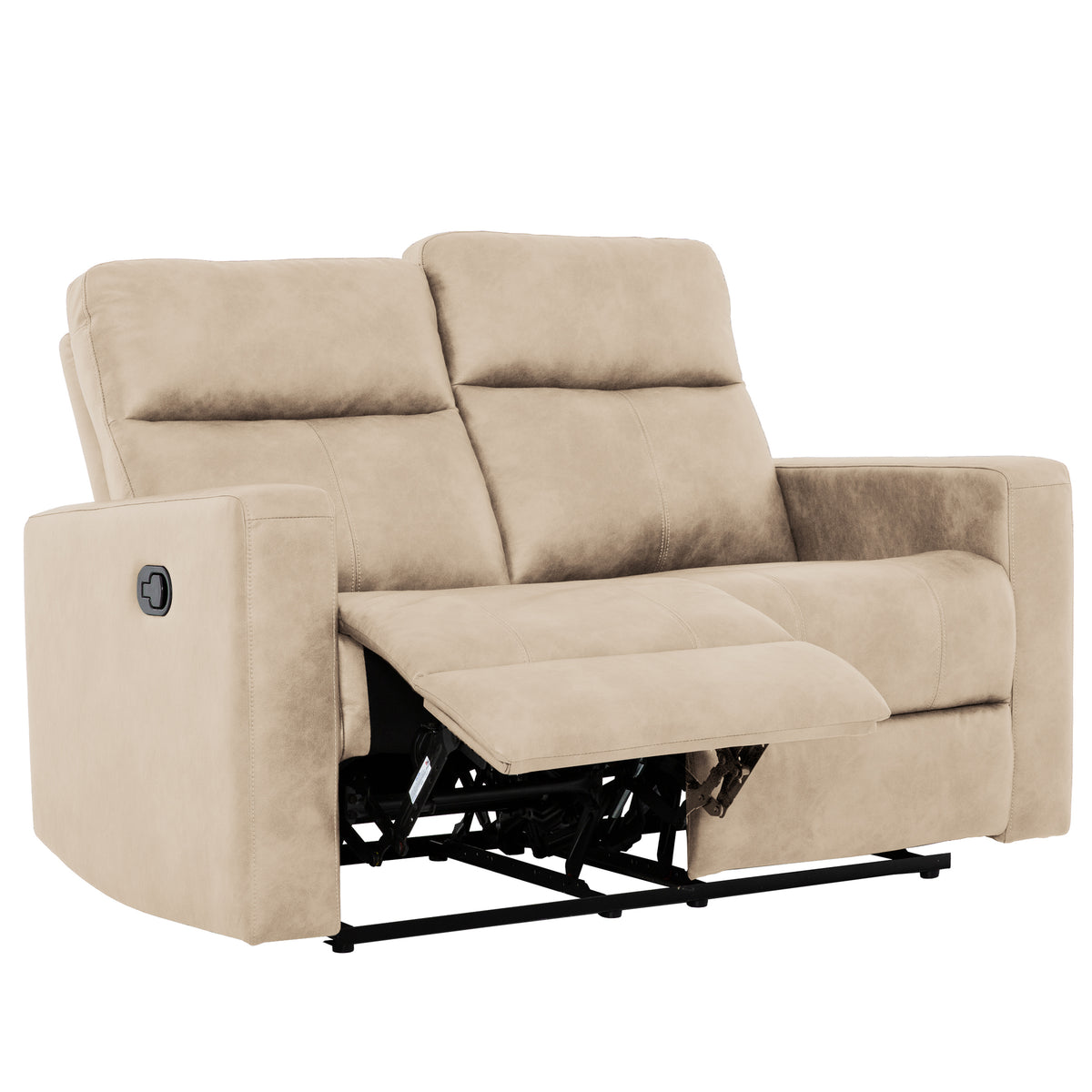 Bruce 58 in. Manual Reclining Loveseat Ð Taupe-Living Room-DECOROLALA