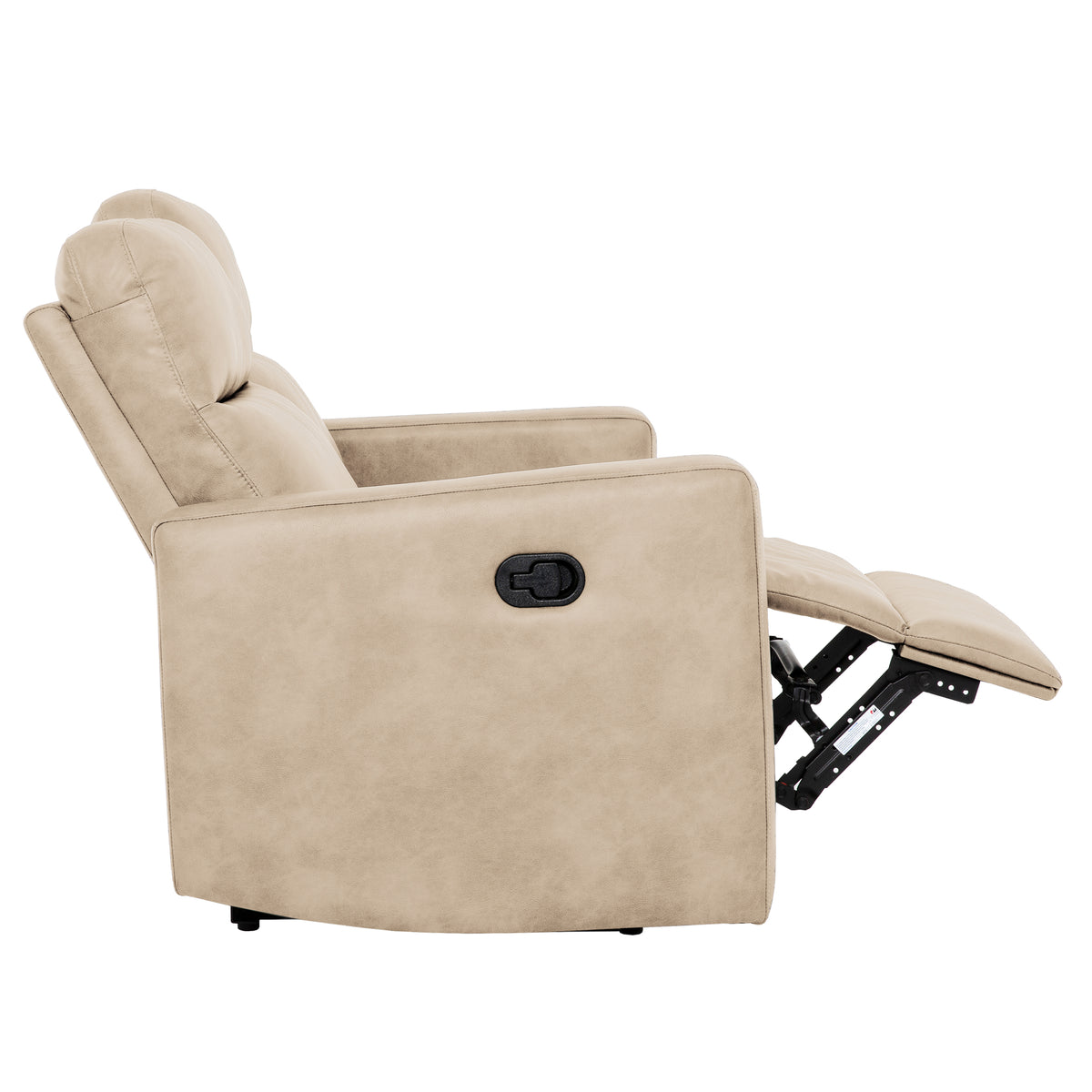 Bruce 58 in. Manual Reclining Loveseat Ð Taupe-Living Room-DECOROLALA
