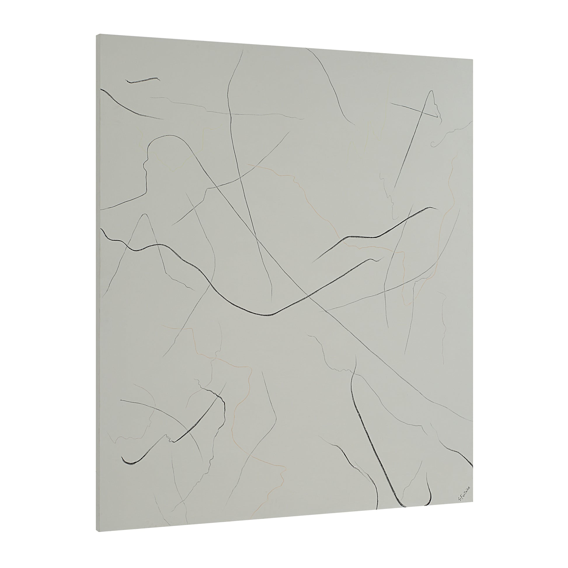 Bruges 60" Wide Canvas Art, Beige-Canvas Art-DECOROLALA