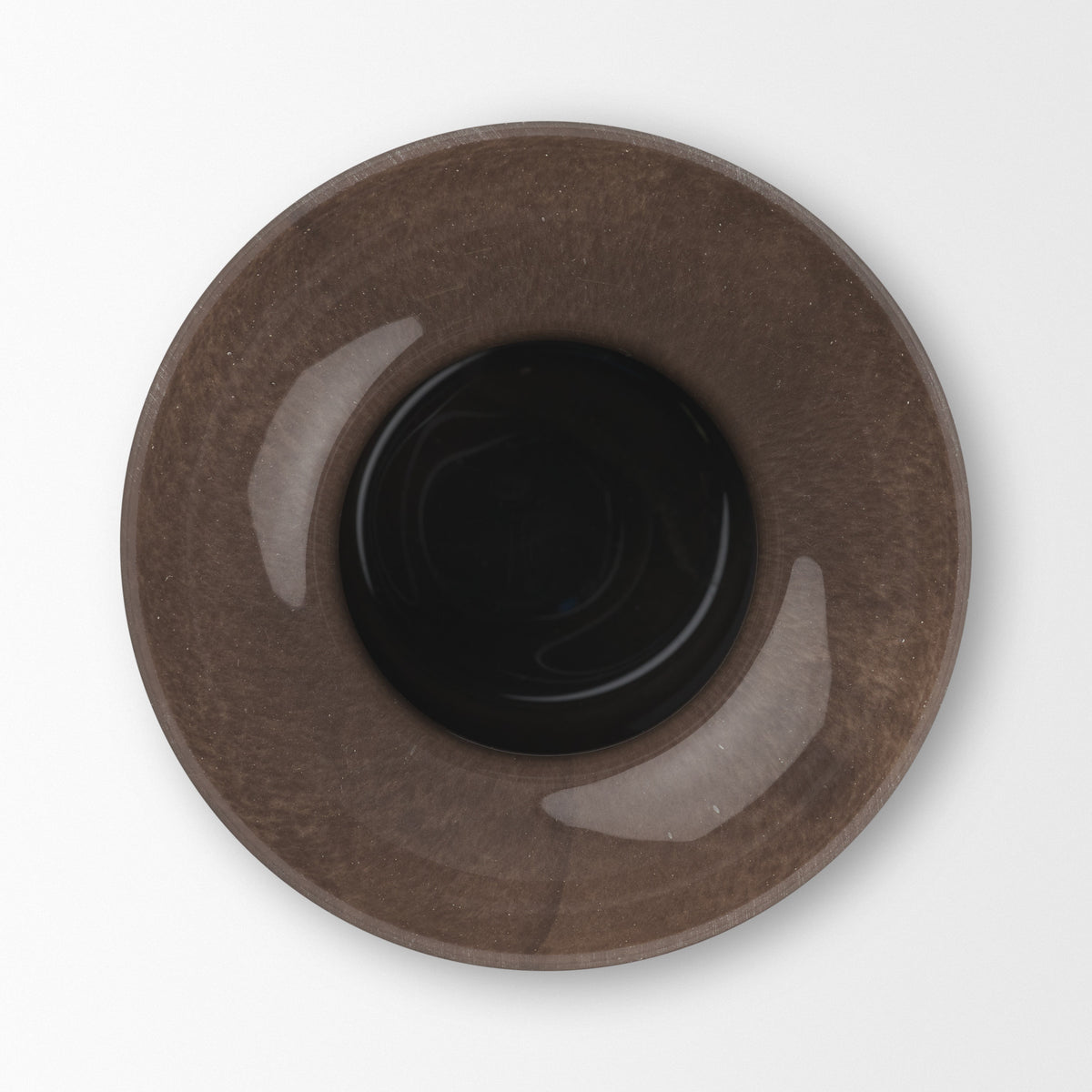 Bruna Sculptural Brown Glass Vase-Vase-DECOROLALA