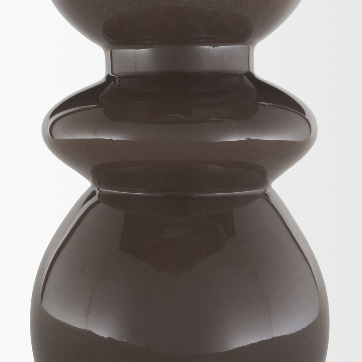 Bruna Sculptural Brown Glass Vase-Vase-DECOROLALA