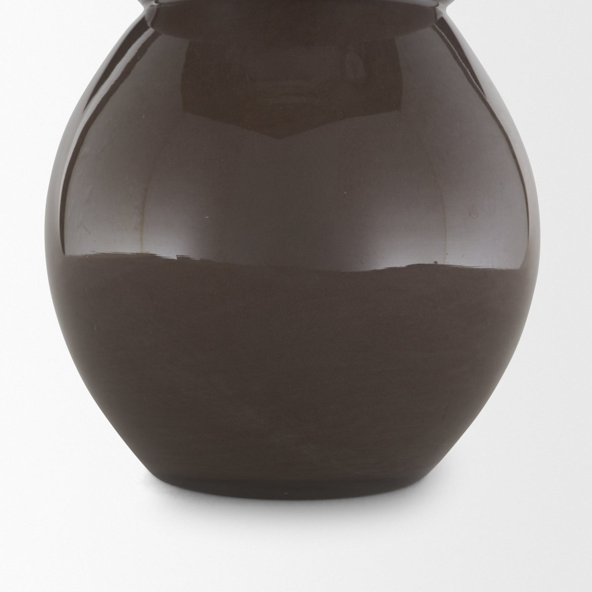Bruna Sculptural Brown Glass Vase-Vase-DECOROLALA