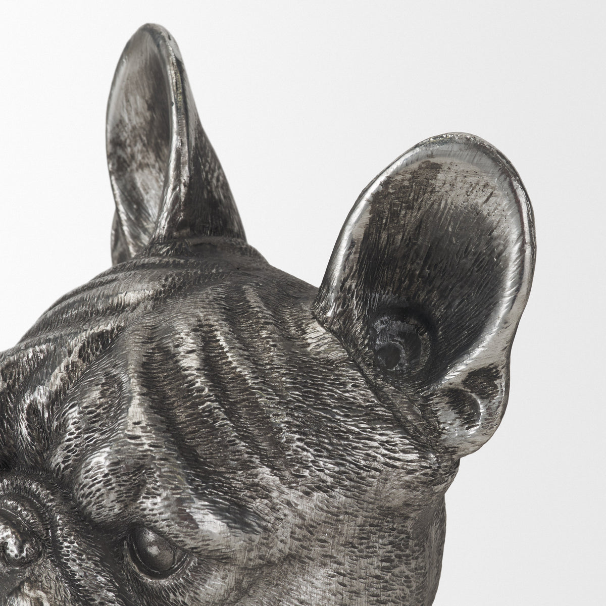 Bruno (Set of 2) 5L x 5W Silver American Bulldog Bookends-Bookends-DECOROLALA