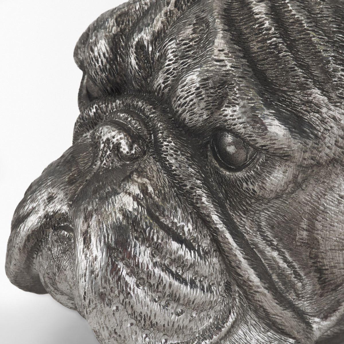 Bruno (Set of 2) 5L x 5W Silver American Bulldog Bookends-Bookends-DECOROLALA