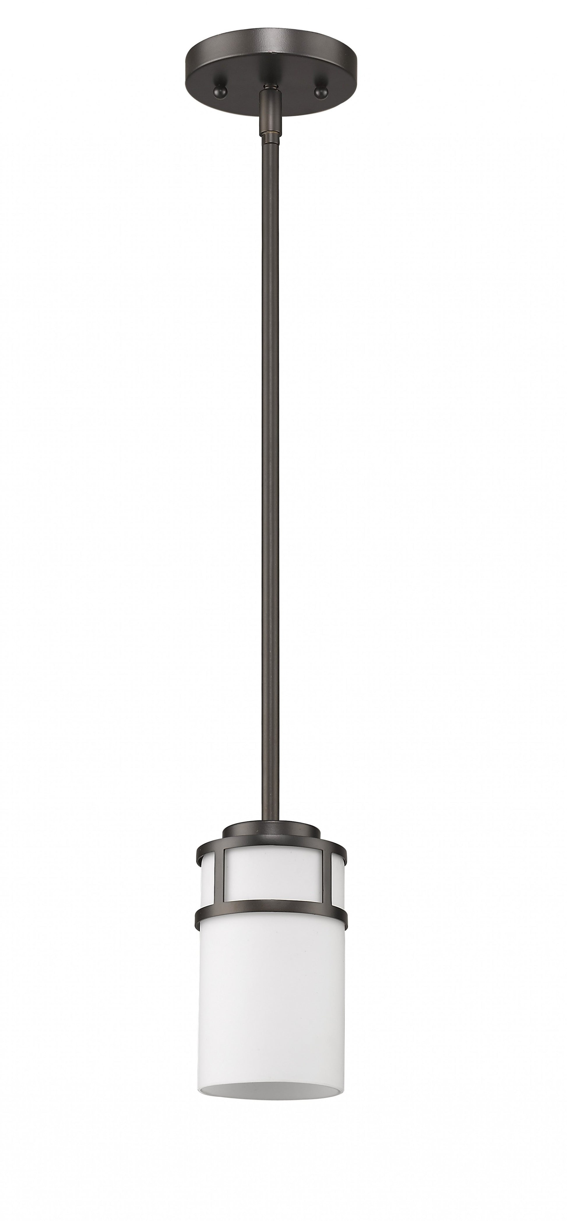 Brushed Bronze Minimalist Cylindrical Hanging Light-Chandeliers-DECOROLALA