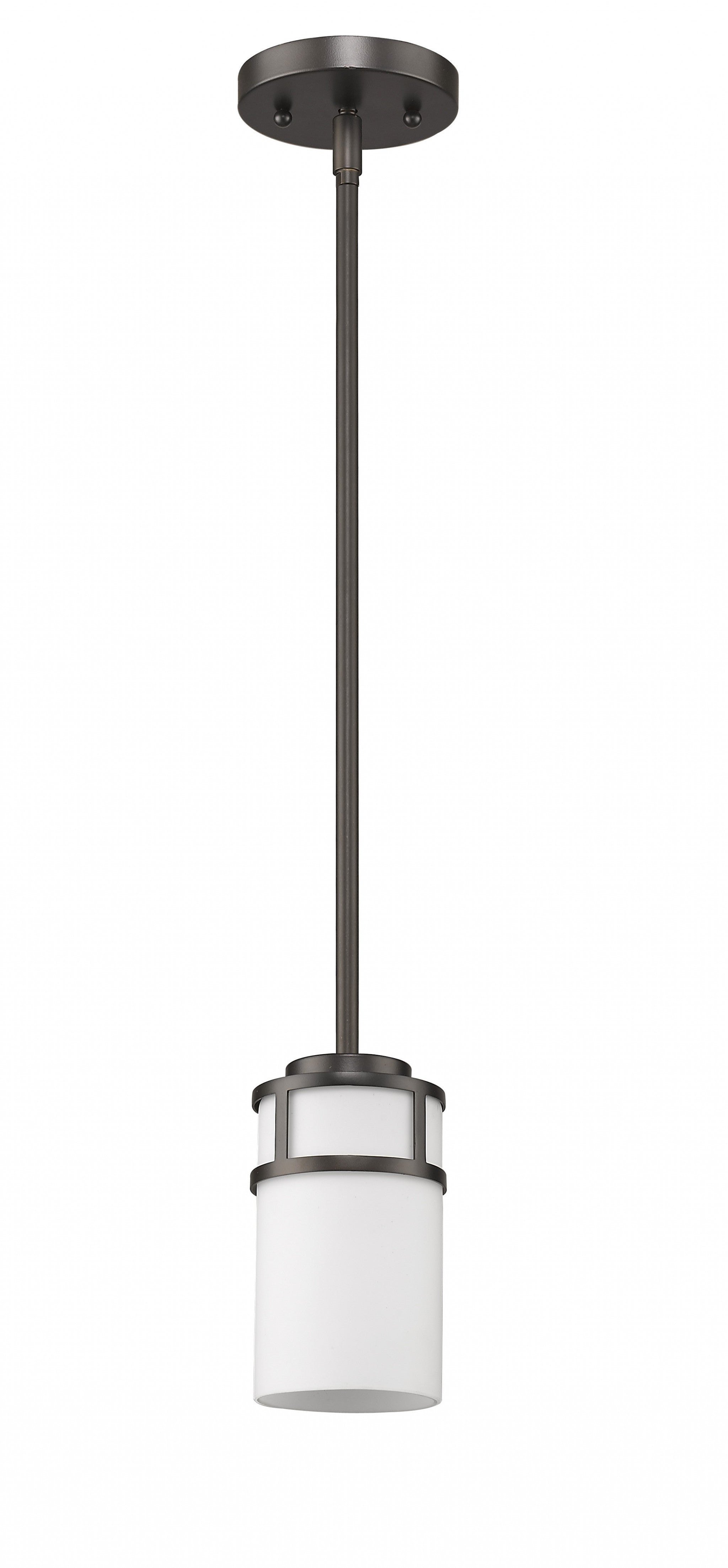 Brushed Bronze Minimalist Cylindrical Hanging Light-Chandeliers-DECOROLALA