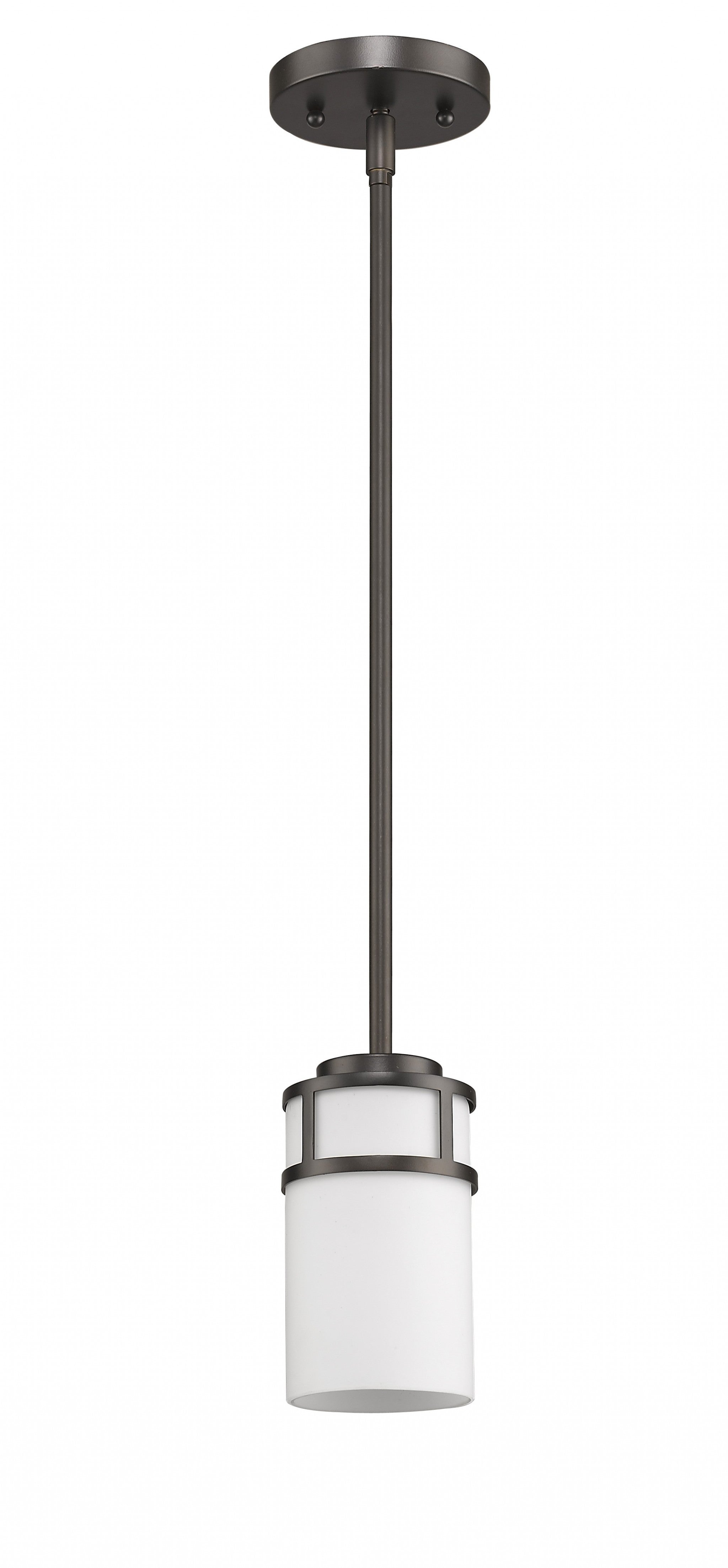 Brushed Bronze Minimalist Cylindrical Hanging Light-Chandeliers-DECOROLALA