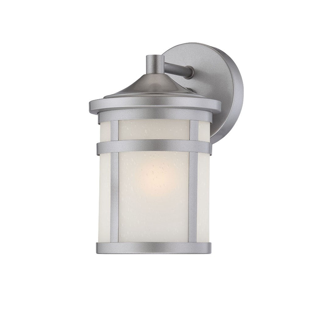 Brushed Silver Hanging Lantern Shape Wall Light-Outdoor Lighting-DECOROLALA